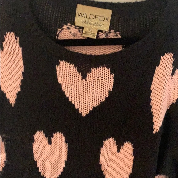 Wildfox Black All Over Love Sweater Size XS - Picture 4 of 5